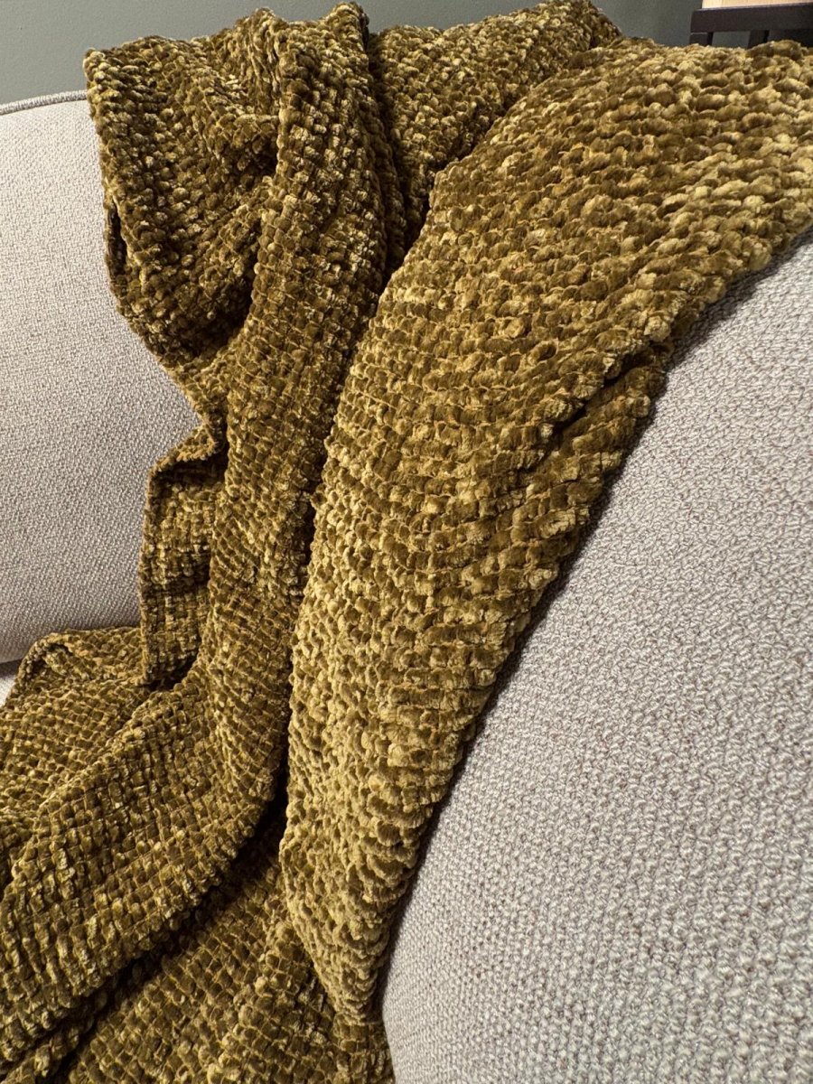 Plaid – Mustard green - Afbeelding 3