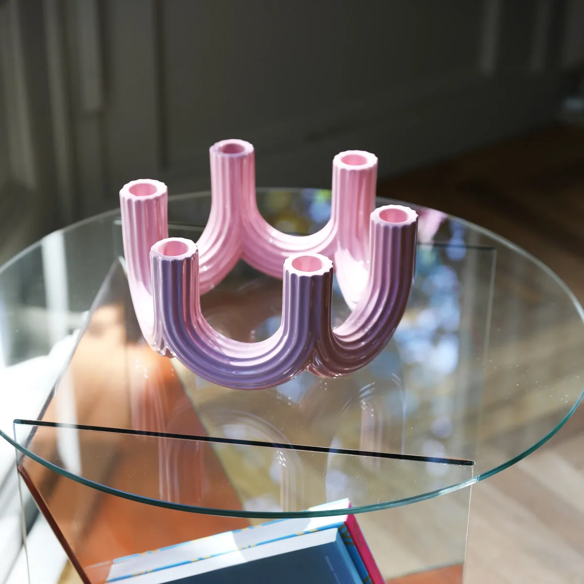 &KLEVERING Candle Holder Churros – Pink - Afbeelding 3