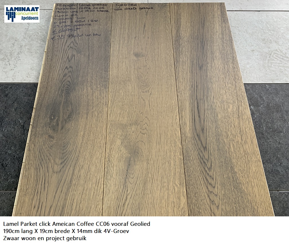 Lamel Parket Click American Coffee 14mm dik 4V - Afbeelding 2