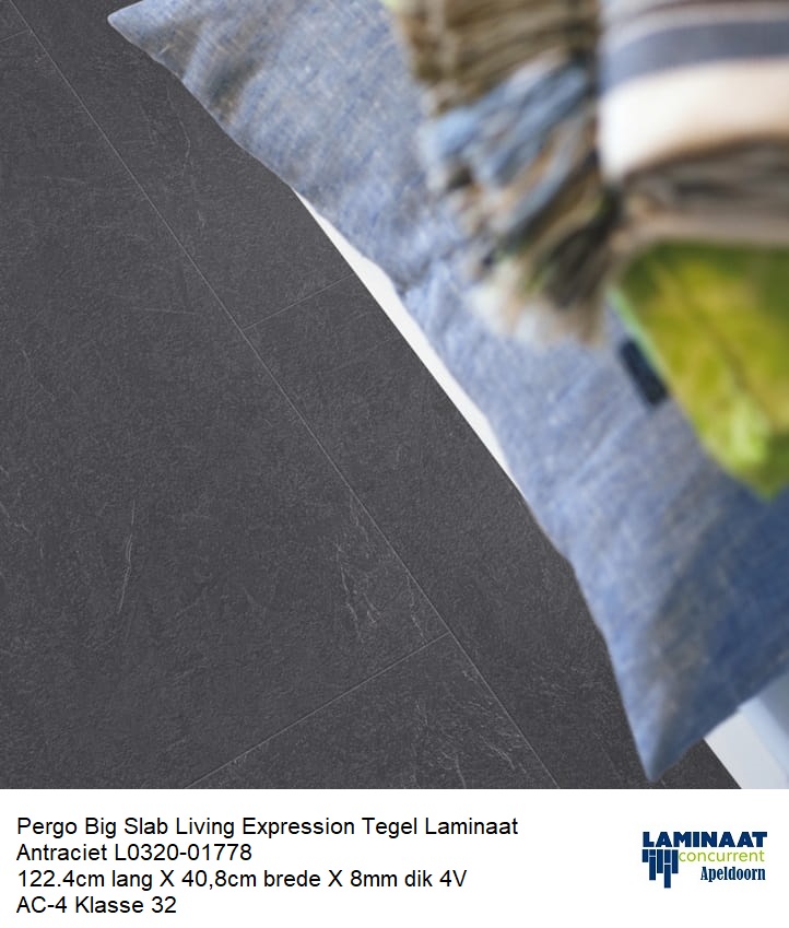 Big Slab Grote Tegel Laminaat Antraciet L0320-01778 Zwart - Afbeelding 7
