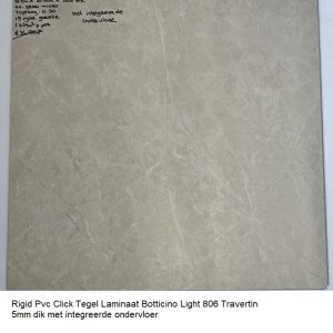 Pvc click Tegel Botticino Light 806 Travertin met integreerde ondervloer