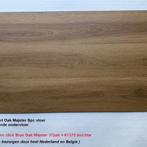 87m2 Pvc click Brass Oak Natural met integreerde ondervloer 40pak = €1375