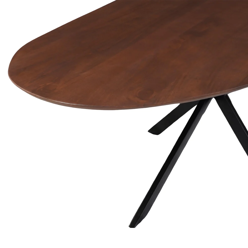 Mangohouten Eettafel Organisch Aislinn 180x90 cm Walnoot - Afbeelding 7