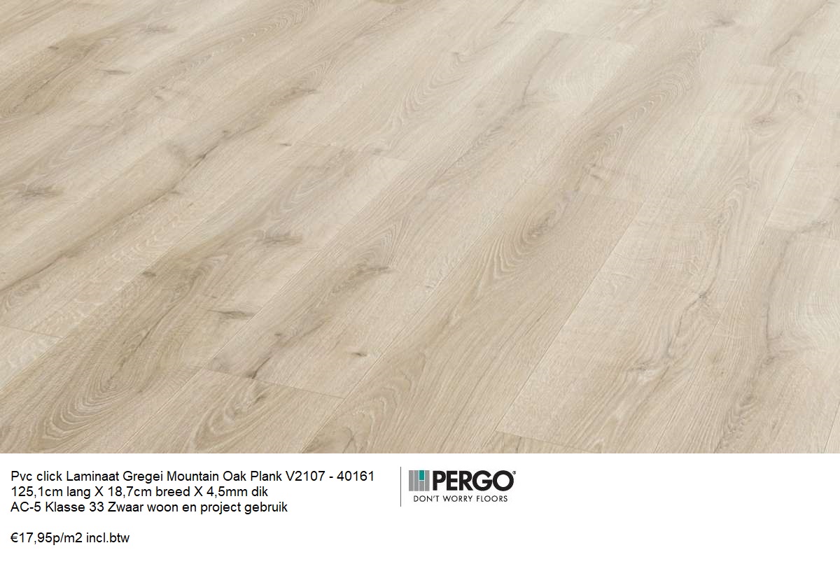 Pvc clik Gregei Mauntain Oak 40161 4,5mm dik €17,95p/m2 - Afbeelding 9