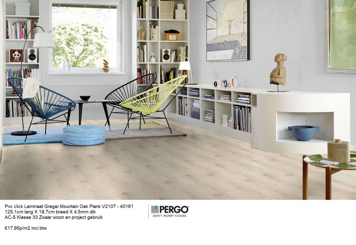 Pvc clik Gregei Mauntain Oak 40161 4,5mm dik €17,95p/m2 - Afbeelding 3