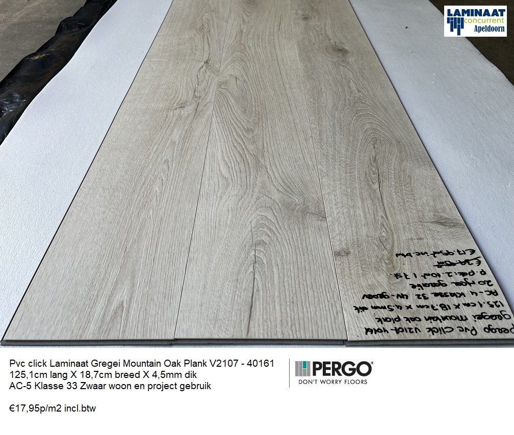 Pvc clik Gregei Mauntain Oak 40161 4,5mm dik €17,95p/m2 - Afbeelding 6