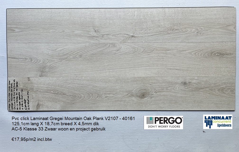 Pvc clik Gregei Mauntain Oak 40161 4,5mm dik €17,95p/m2 - Afbeelding 7