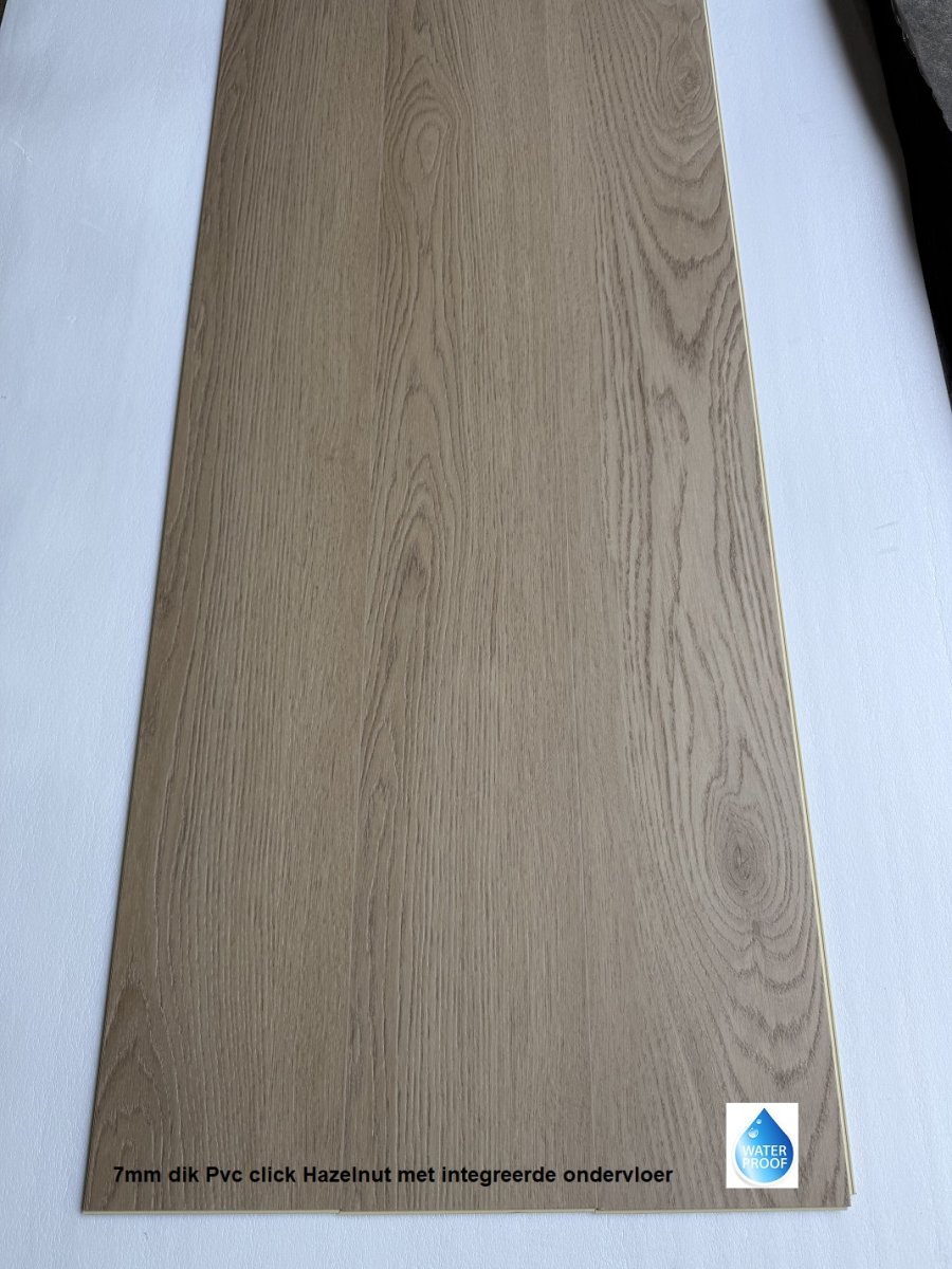 7mm dik Pvc click Hazelnut 416531 met integreerde ondervloer €34,95p/m2 - Afbeelding 4