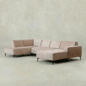 Hoekbank Soren 5-zits Links U-opstelling Beige