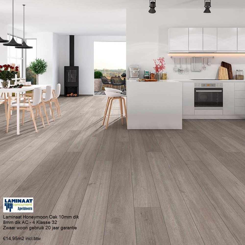 Laminaat Honeymoon 10mm dik massieve plank €14,95m2 - Afbeelding 3