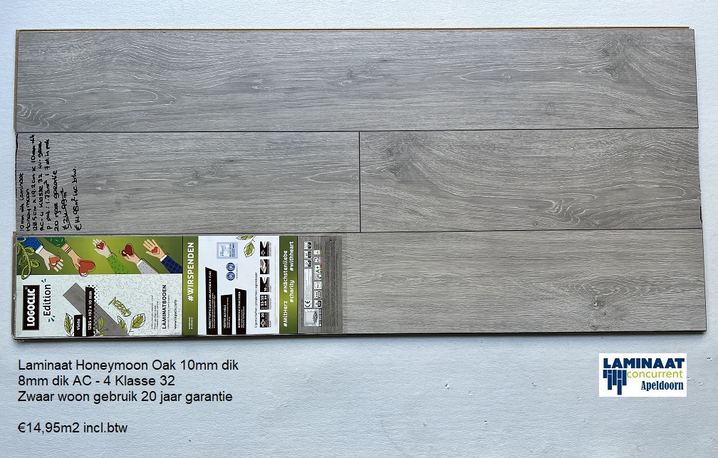 Laminaat Honeymoon 10mm dik massieve plank €14,95m2 - Afbeelding 6
