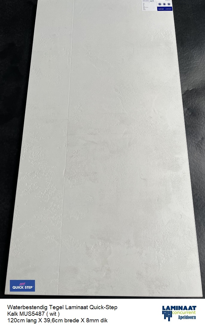 Waterbestendig Tegel Laminaat Muse Kalk Mus5487 wit - Afbeelding 4