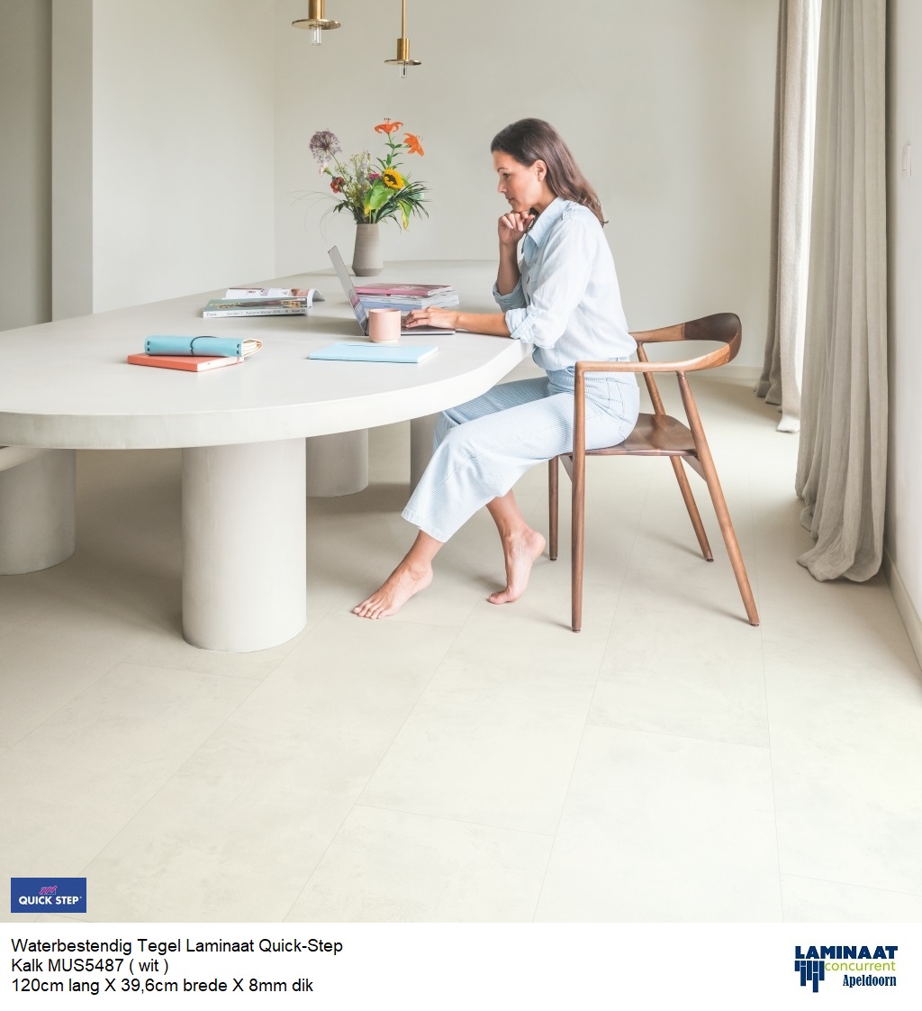 Waterbestendig Tegel Laminaat Muse Kalk Mus5487 wit - Afbeelding 3