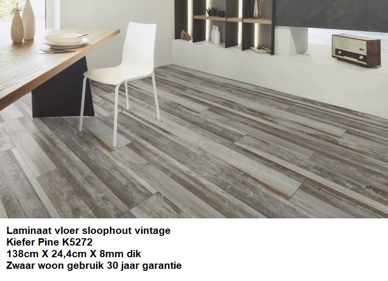 Sloophout Vintage Laminaat Kiefer Pine 8mm €11,95p/m2 - Afbeelding 3