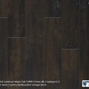 21m2 Pvc click Major Oak 53890 4,5mm dik donker bruin = €195