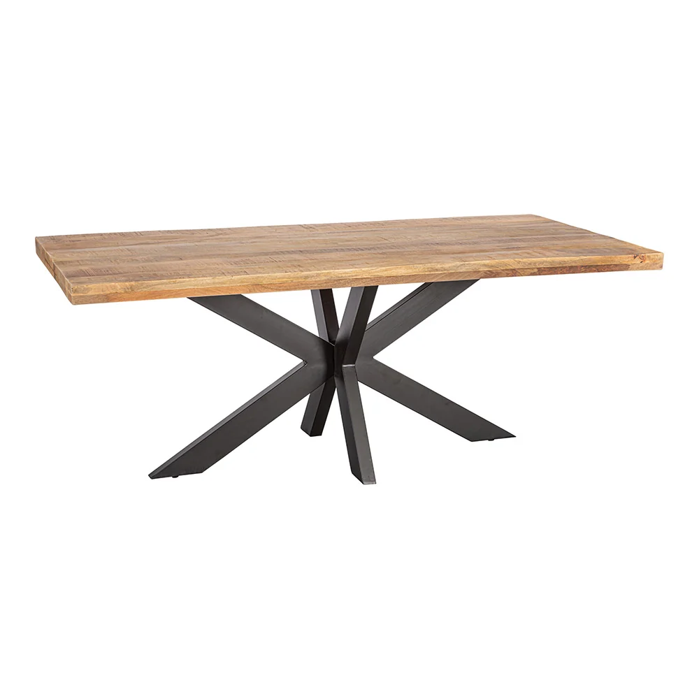 Mangohouten Eettafel Rechthoek Donald 280x120 cm (6cm) - Afbeelding 5