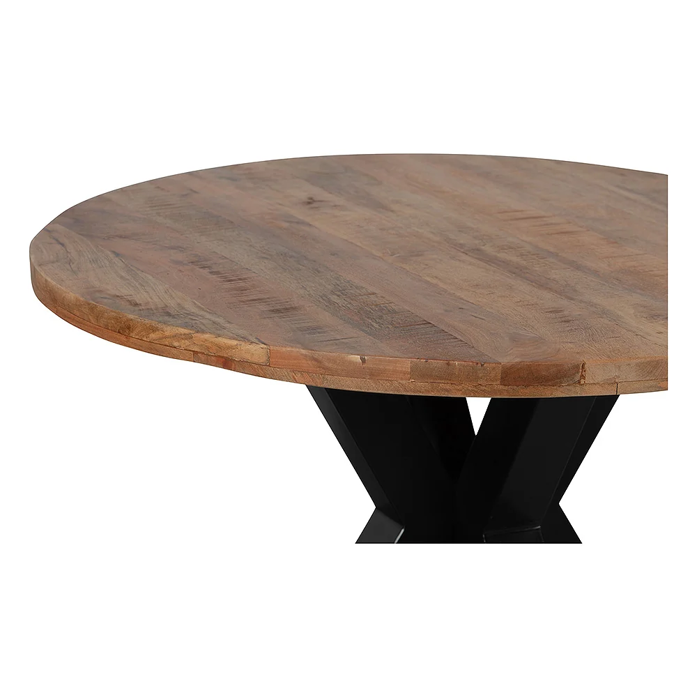 Mangohouten Eettafel Rond Tara 120 cm (5cm) - Afbeelding 6