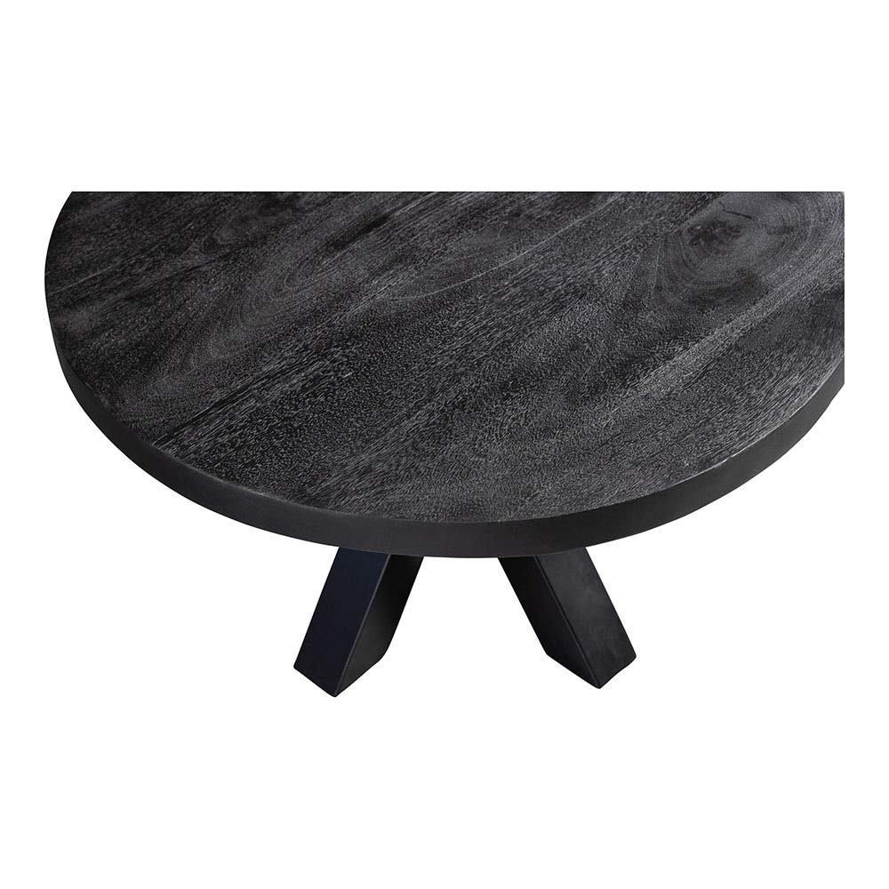 Mangohouten Salontafel Rond Tara 70 cm Zwart - Afbeelding 5