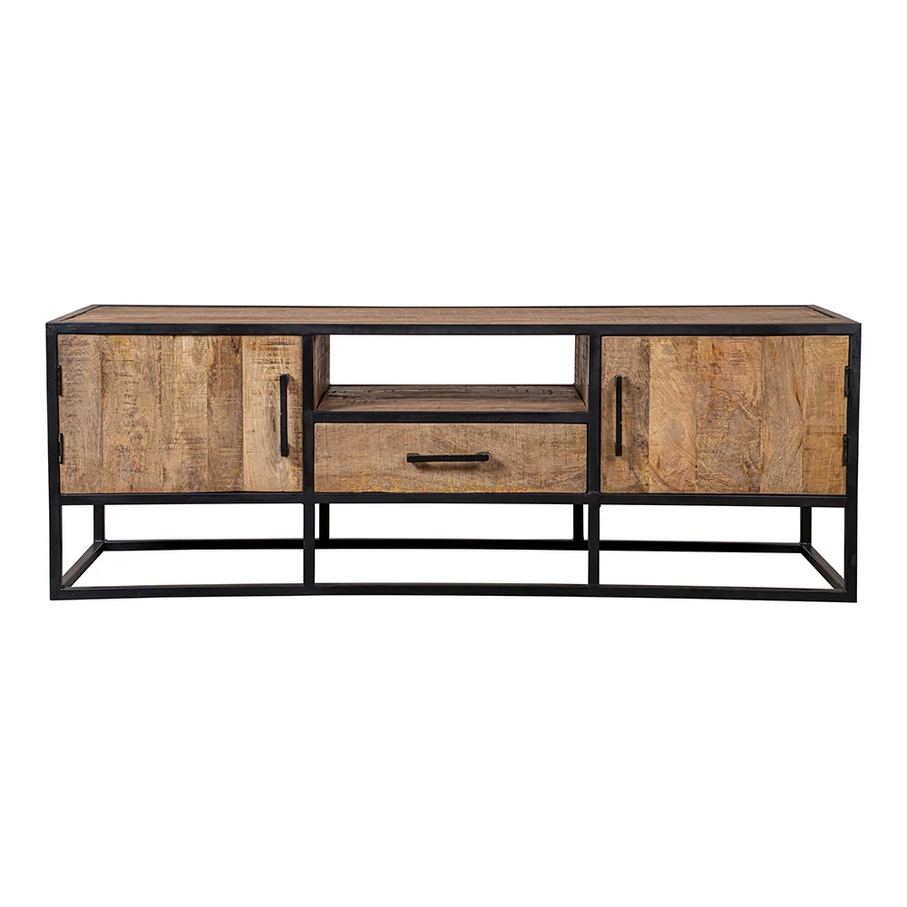 Mangohouten TV Meubel Lowen 165 cm - Afbeelding 3