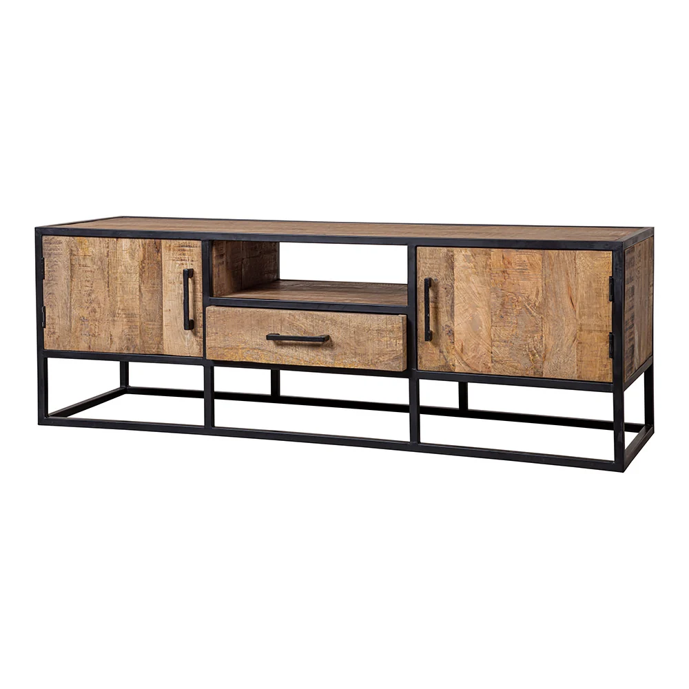 Mangohouten TV Meubel Lowen 165 cm - Afbeelding 4