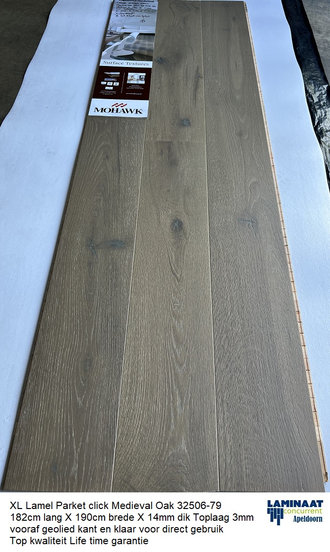 113m2 Lamel Parket Medieval Oak Bruin 14mm dik 55pak = €3500 - Afbeelding 2