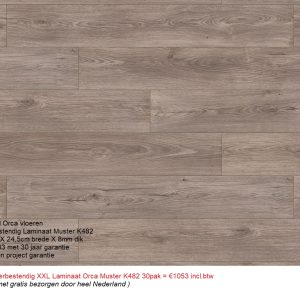 88,20m2 Waterbestendig XXL Laminaat Orca Muster K482 30pak = €1053