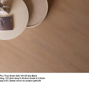 Plak Pvc True Grain Oak 191-05 Natuur Dark Dry-Back €23,95p/m2