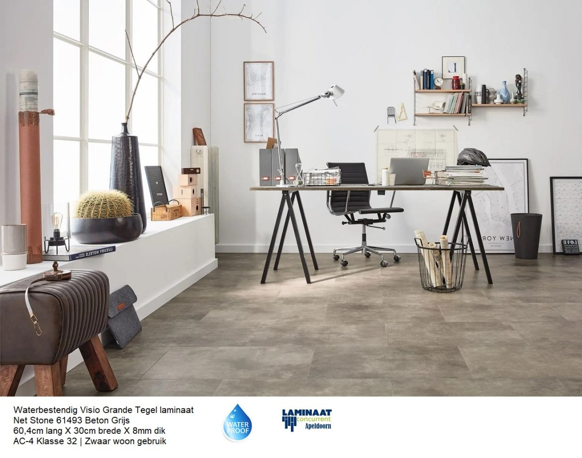 Waterbestendig Visio Grande Laminaat Beton Grijs 61493 €9,95p/m2 - Afbeelding 3