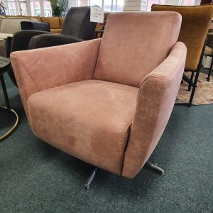 draaifauteuil in oude roze microleder