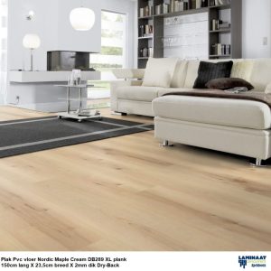 Pvc Plak XL Nordic Maple Cream Dry-Back €9,95m2
