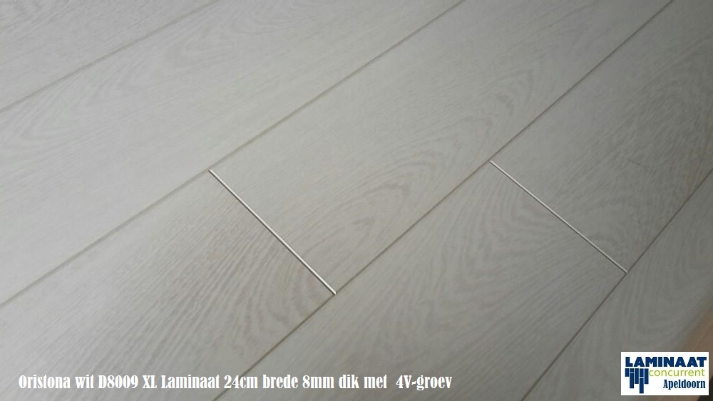 Oristona Wit D8009 XL laminaat 24cm brede 8mm dik 4V-groev - Afbeelding 2