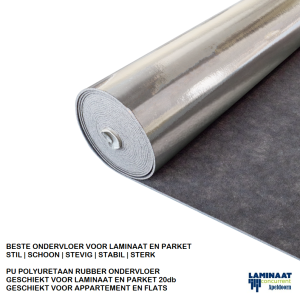 Rubber ondervloer PU Polyurethaan 3,2mm dik 20db