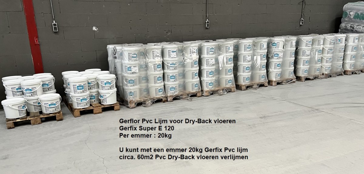 12 Emmers Gerfix Super Pvc lijm voor Dry-back vloeren = €900 - Afbeelding 2