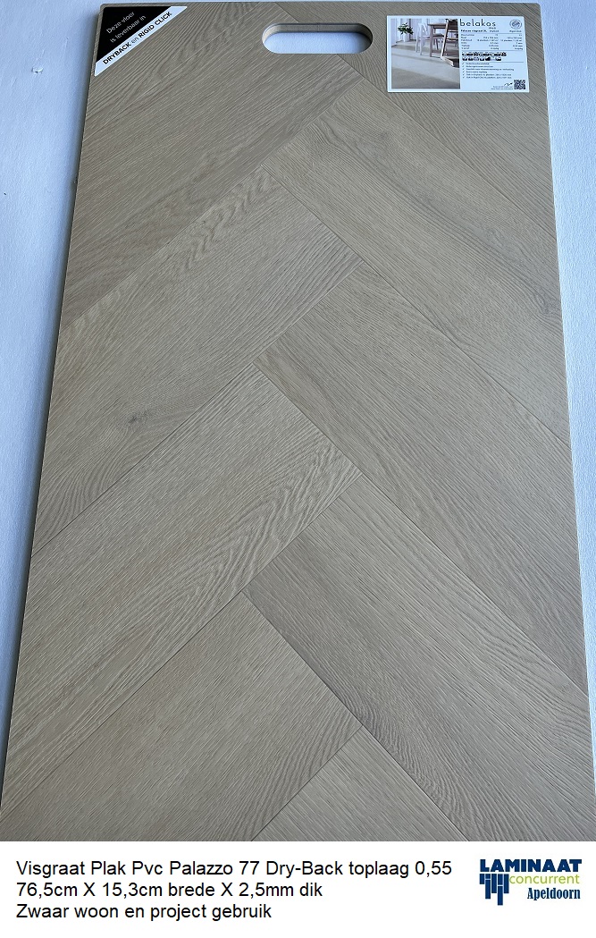 Visgraat XL Pvc click Palazzo 77 Toplaag 0,55 7mm dik - Afbeelding 3