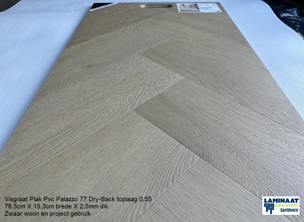 Visgraat XL Pvc click Palazzo 77 Toplaag 0,55 7mm dik - Afbeelding 4