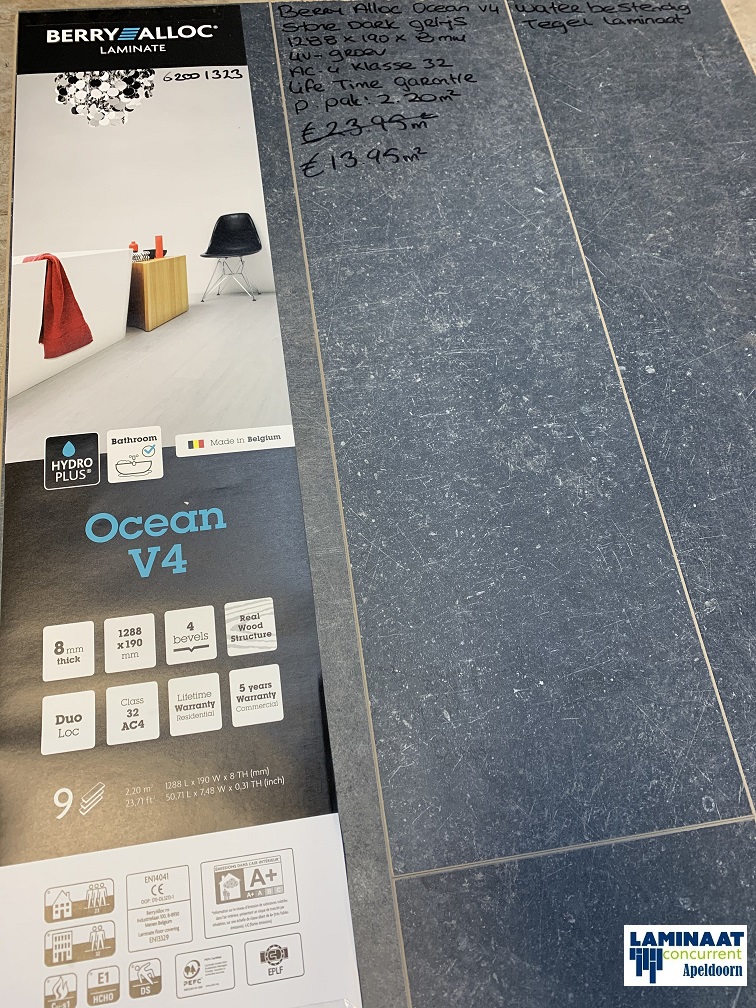 Waterbestendig Tegel Laminaat Stone Dark Grijs 62001323 - Afbeelding 8