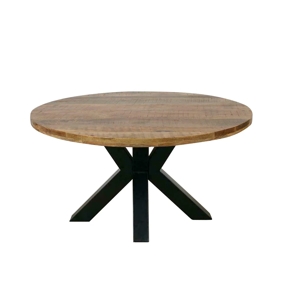 Mangohouten Eettafel Rond Tara 120 cm (5cm) - Afbeelding 4