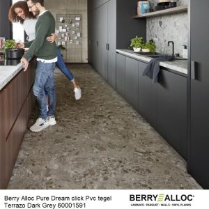 Pvc Dream click Tegel Terrazzo Dark Grey €19,95p/m2