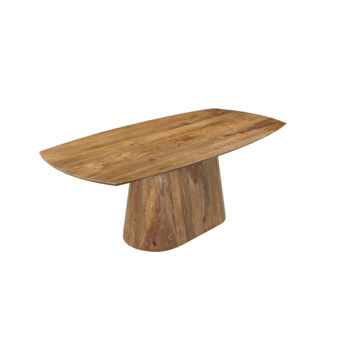 Mangohouten Eettafel Mick Deens ovaal 210×100 cm - Afbeelding 4