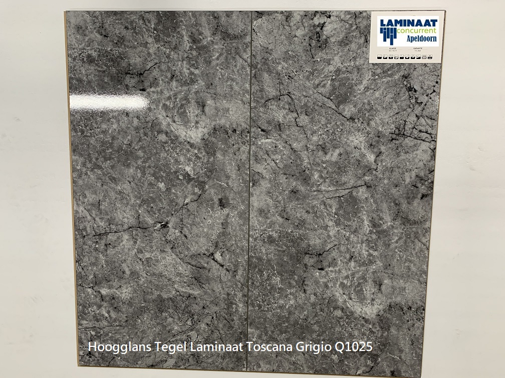 Hoogglans Tegel Laminaat Toscana Grigio Q1025 - Afbeelding 2
