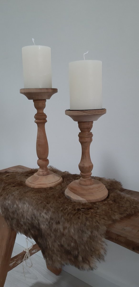Kandelaar Vela Brown teak – PTMD - Afbeelding 2