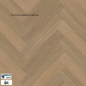 Visgraat click Pvc Sutton Warm Natural 2503 7mm met integreerde ondervloer