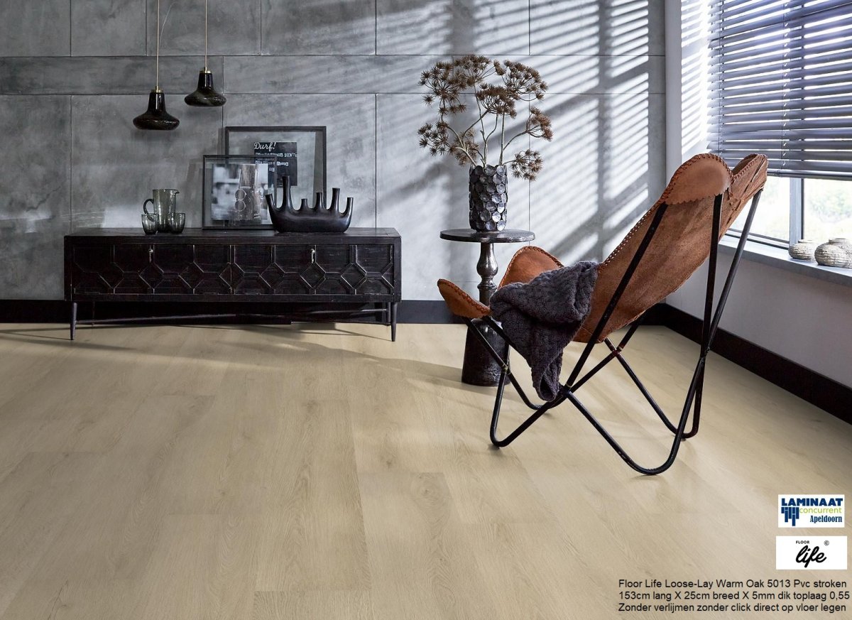 Floor Life Loose-Lay Warm Oak 5013 Pvc stroken - Afbeelding 4