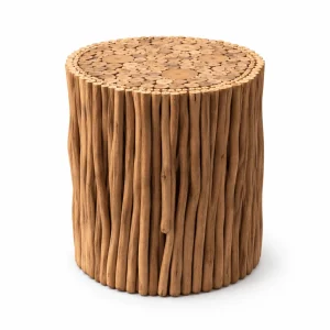 Acacia (Mimosa) Houten Bijzettafel Naturel 45 cm