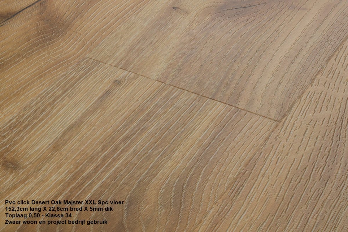 80,52m2 Pvc click Desert Oak met gratis Blue line ondervloer = €1350 incl.btw - Afbeelding 6