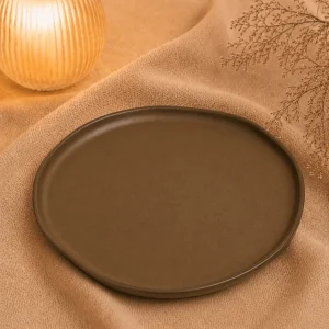 Diep bord mat bruin 29 cm