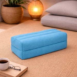 Meditatiekussen Rechthoekig effen blauw
