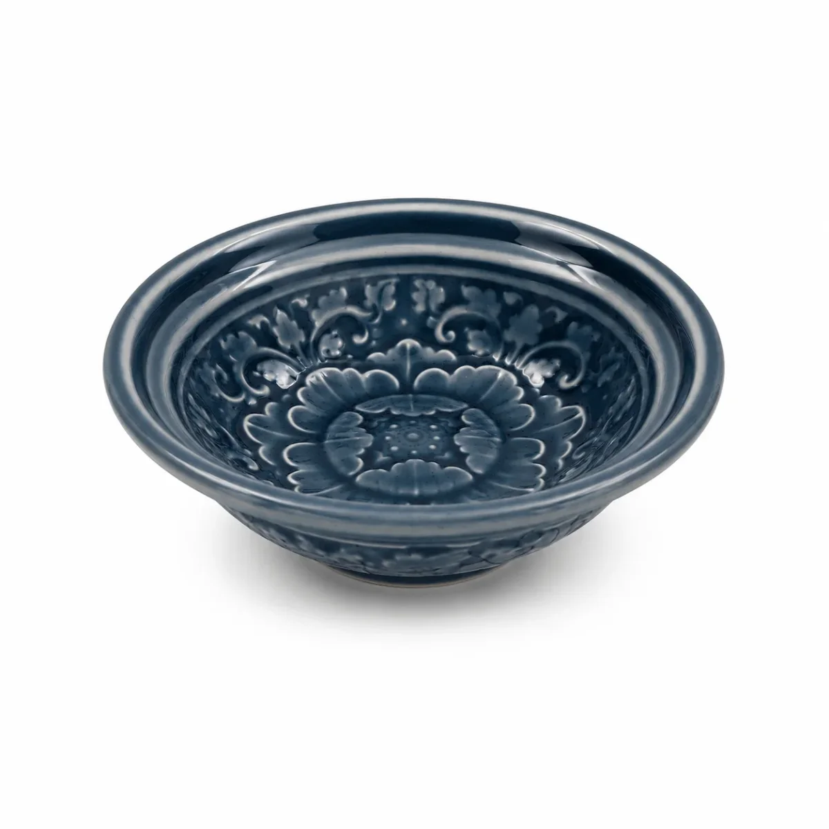 Schaaltje rond terra lotus blauw - Afbeelding 3